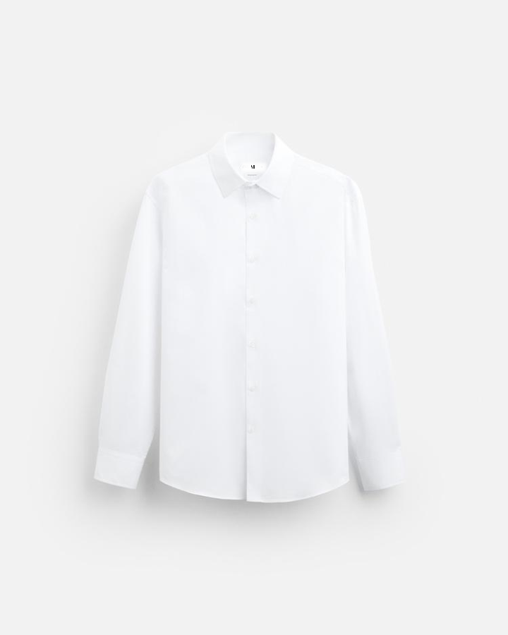 EASY CARE TEXTURED SHIRT - white