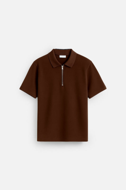 POLO T-SHIRT - brownie